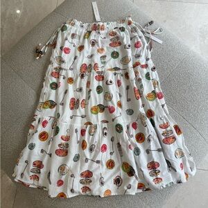 NWT Lisa Says Gah “Caviar Dreams” Andre Skirt in white- SIZE M